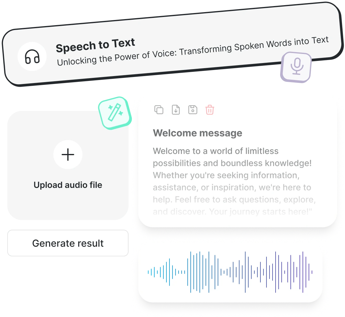 AI speech to text transformer